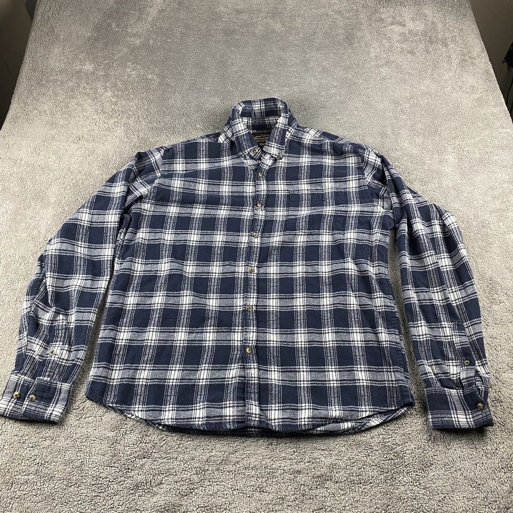 Mountain Ridge Flannel Shirt Mens XL‎ Blue Plaid